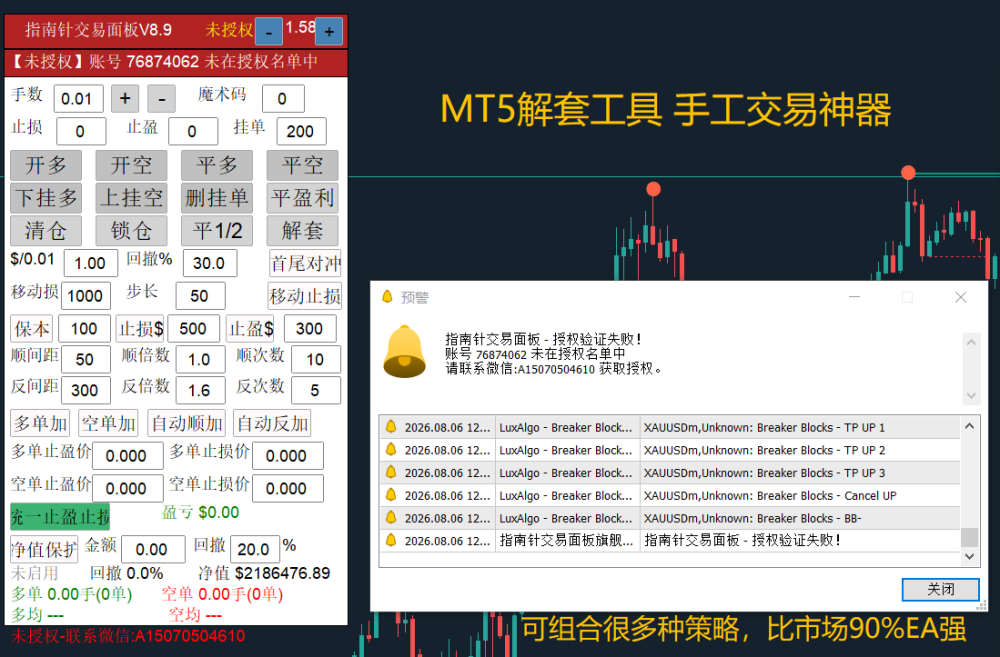 指南针交易面板旗舰版MT5-解套EA